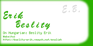 erik beslity business card